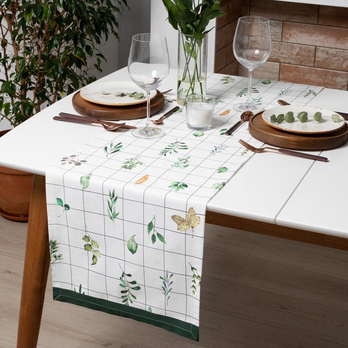 Скатерть прямоугольная Flora 40*149 см