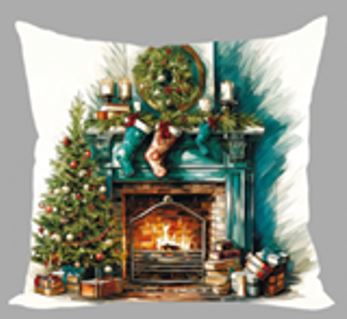 Наволочка NEW YEAR'S FIREPLACE