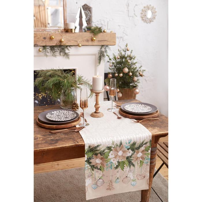 Скатерть прямоугольная Beautiful Сhristmas 40*147 см(фото1)