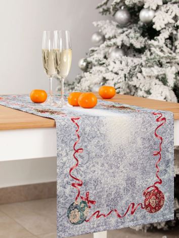 Скатерть прямоугольная декоративная WREATH NOBILIS 40*100 см