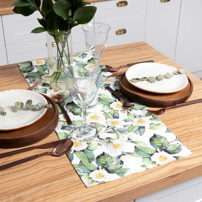 Скатерть прямоугольная Сamellia 30*70 см