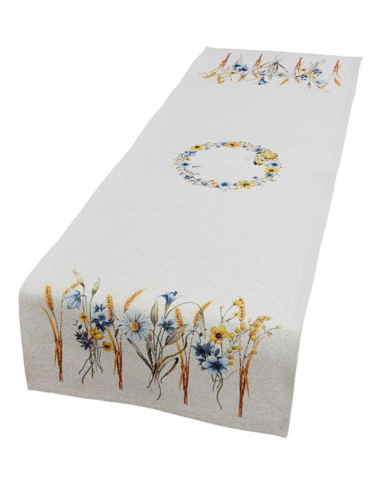 Скатерть прямоугольная декоративная BLUET 40*100 см
