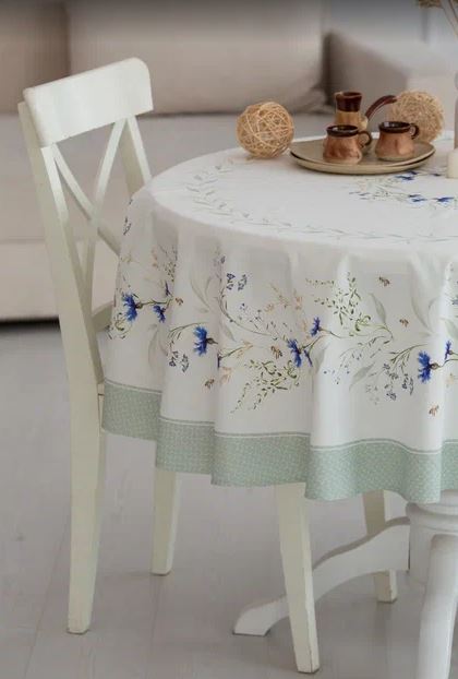 Скатерть декоративная (круглая) Bluet 150 см