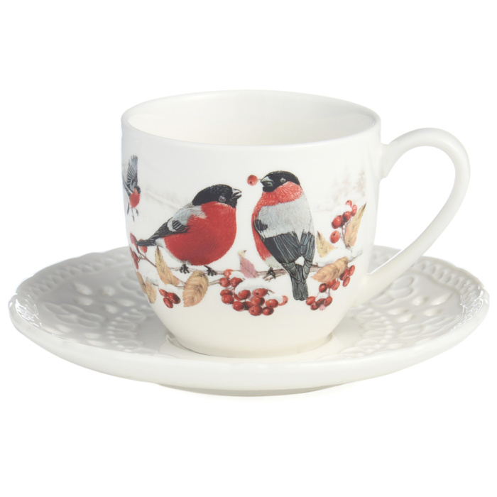 Чашка с блюдцем BULLFINCH: купить за 1750 руб  Чашка с блюдцем BULLFINCH