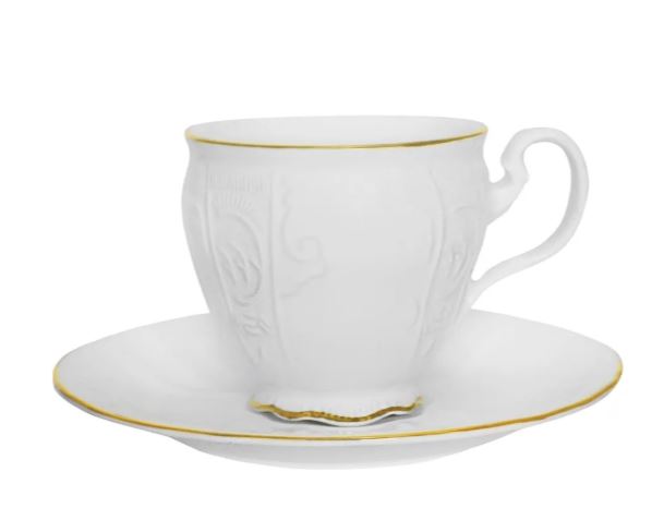 Чашка с блюдцем MARIA GOLD: купить за 1100 руб  Чашка с блюдцем MARIA GOLD