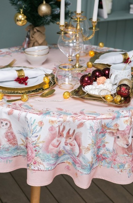 Скатерть (круглая) Pink magic 150 см