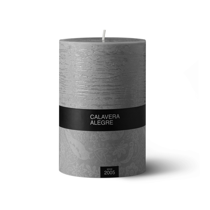 Свеча CALAVERA ALEGRE LIGHT GRAY S