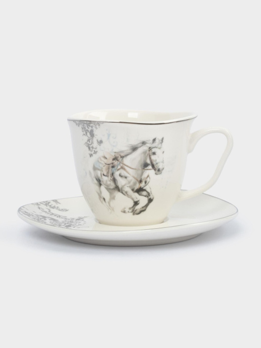 Чашка с блюдцем White Horse(фото1)
