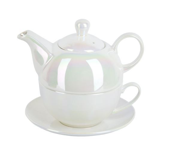 Чайник с чашкой и блюдцем Pearl