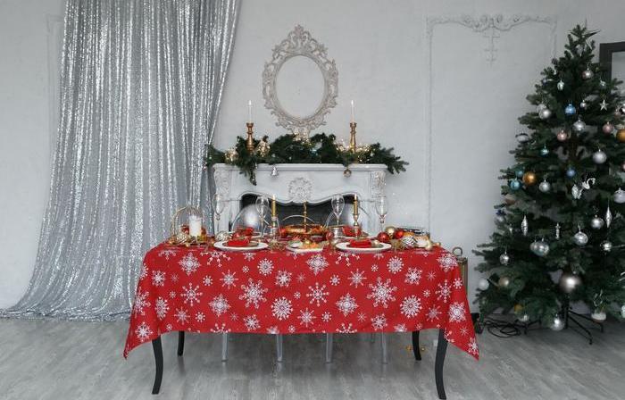 Скатерть White Snowflakes 149*220 см