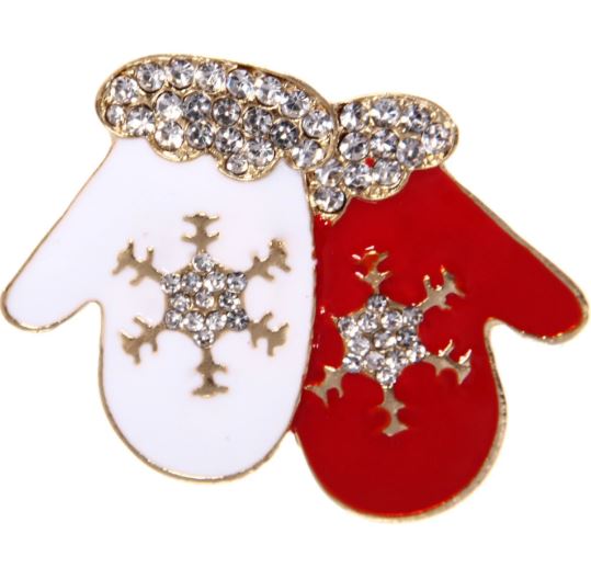 Брошь CHRISTMAS MITTENS