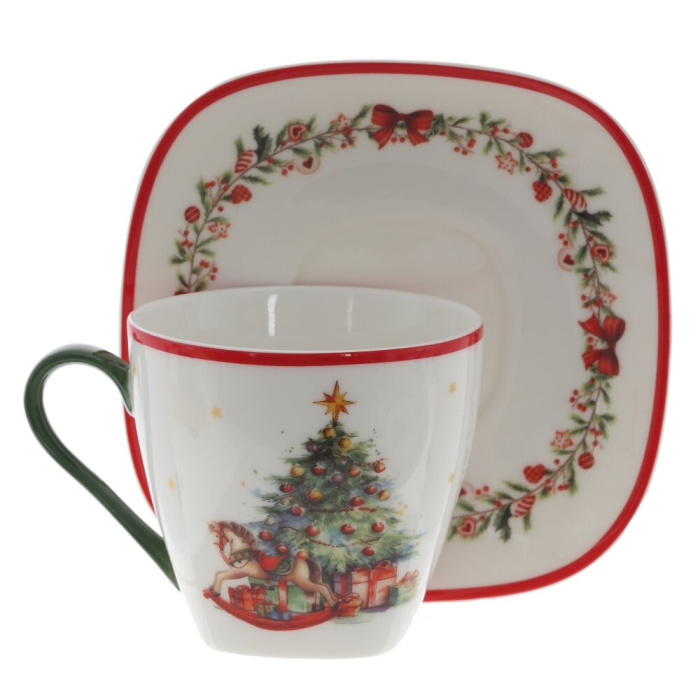 Чашка с блюдцем CHRISTMAS TREE