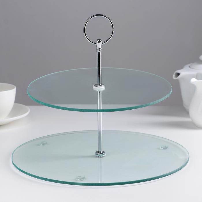 Блюдо двухуровневое Glass