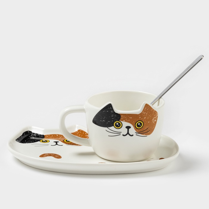 Чашка с блюдцем Cat
