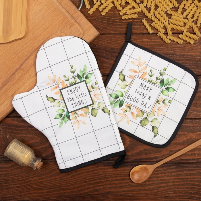 Комплект рукавица/прихватка Flora: купить за 590 руб  Комплект рукавица/прихватка Flora