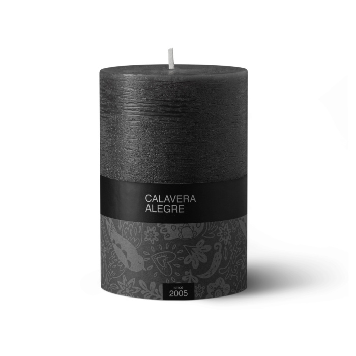 Свеча CALAVERA ALEGRE DARK GRAY S