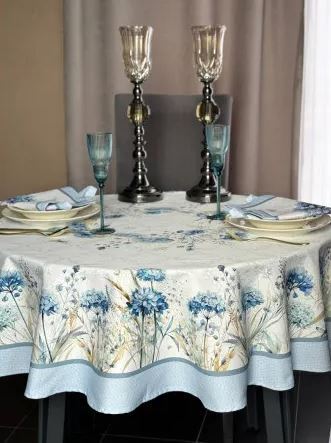 Скатерть (круглая) Delight blue 150 см