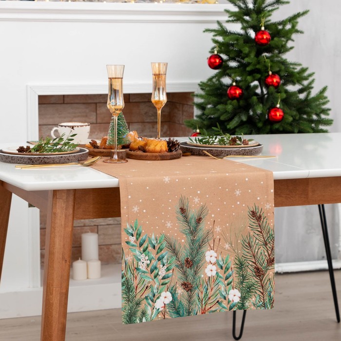 Скатерть прямоугольная Fir branches 40*146 см