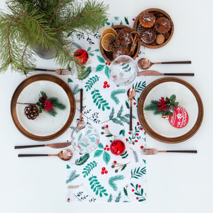 Скатерть прямоугольная Leaves 30*70 см