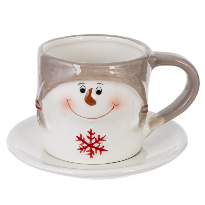 Чашка с блюдцем SNOWMAN
