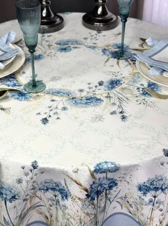 Скатерть прямоугольная Delight blue 45*200 см(фото1)