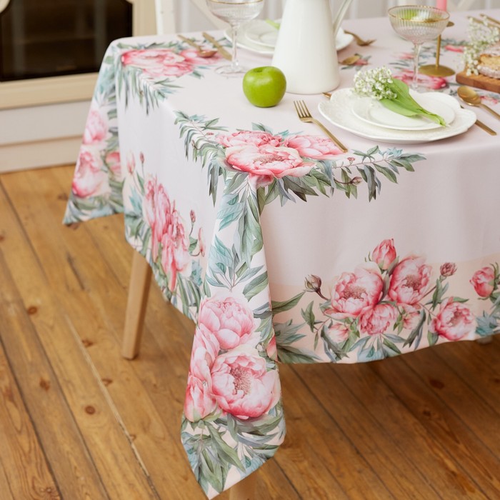Скатерть Рeonies flowers 145*215 см