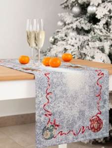 Скатерть прямоугольная декоративная WREATH NOBILIS 40*100 см