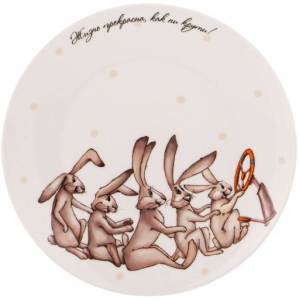 Десертная тарелка Rabbits: купить за 1050 руб  Десертная тарелка Rabbits