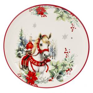 Десертная тарелка CHRISTMAS HORSE