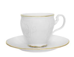 Чашка с блюдцем MARIA GOLD: купить за 1100 руб  Чашка с блюдцем MARIA GOLD