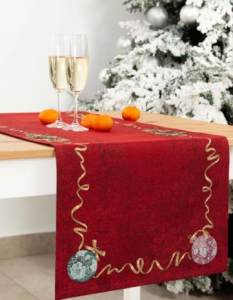 Скатерть прямоугольная декоративная WREATH NOBILIS 44*140 см