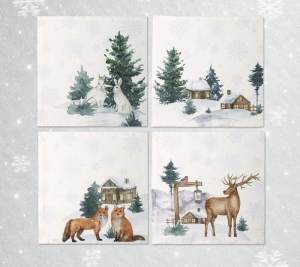 Комплект салфеток сервировочных Forest animals 4 шт