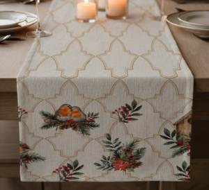 Скатерть прямоугольная Winter robin 40*147 см