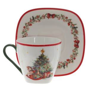 Чашка с блюдцем CHRISTMAS TREE