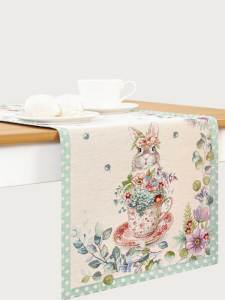 Скатерть прямоугольная декоративная HARE SWEET 40*100 см