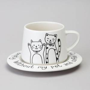 Чашка с блюдцем CATS