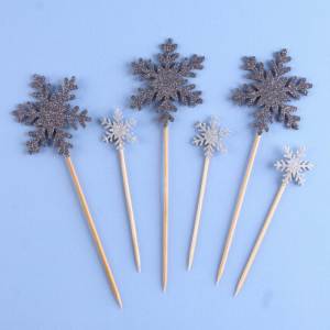 Шпажки Snowflakes 6 шт