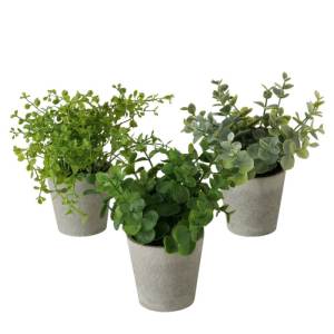 Цветок искусственный в горшке(фото1)