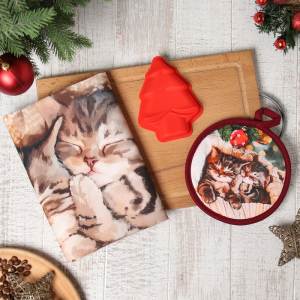 Комплект кухонное полотенце, прихватка