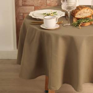 Скатерть (круглая) Kitchen DARK BEIGE 146 см