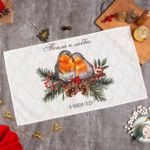 Кухонное полотенце Winter robin