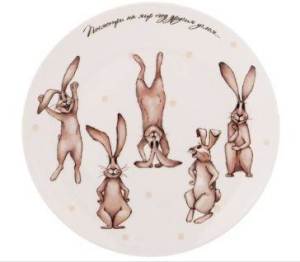 Десертная тарелка Rabbits: купить за 1050 руб  Десертная тарелка Rabbits