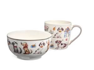 Комплект посуды DOGS: купить за 1350 руб  Комплект посуды DOGS