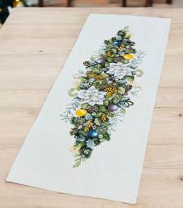 Скатерть прямоугольная декоративная IN THE FAMILY CIRCLE 40*100 см