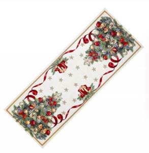 Скатерть прямоугольная декоративная NEW YEAR'S FEAST 44*100 см