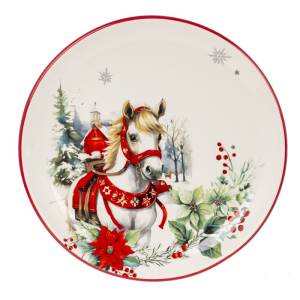 Обеденная тарелка CHRISTMAS HORSE