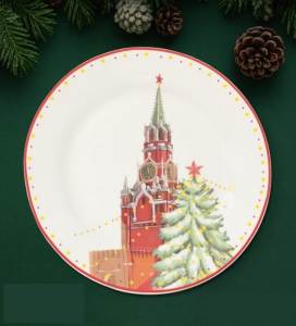 Обеденная тарелка Moscow Bear: купить за 1095 руб (фото2) Обеденная тарелка Moscow Bear(фото2)