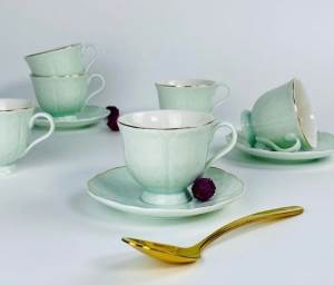 Чашка с блюдцем TURQUOISE